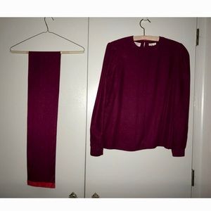 Vintage Christian Dior Blouse & Matching Sash